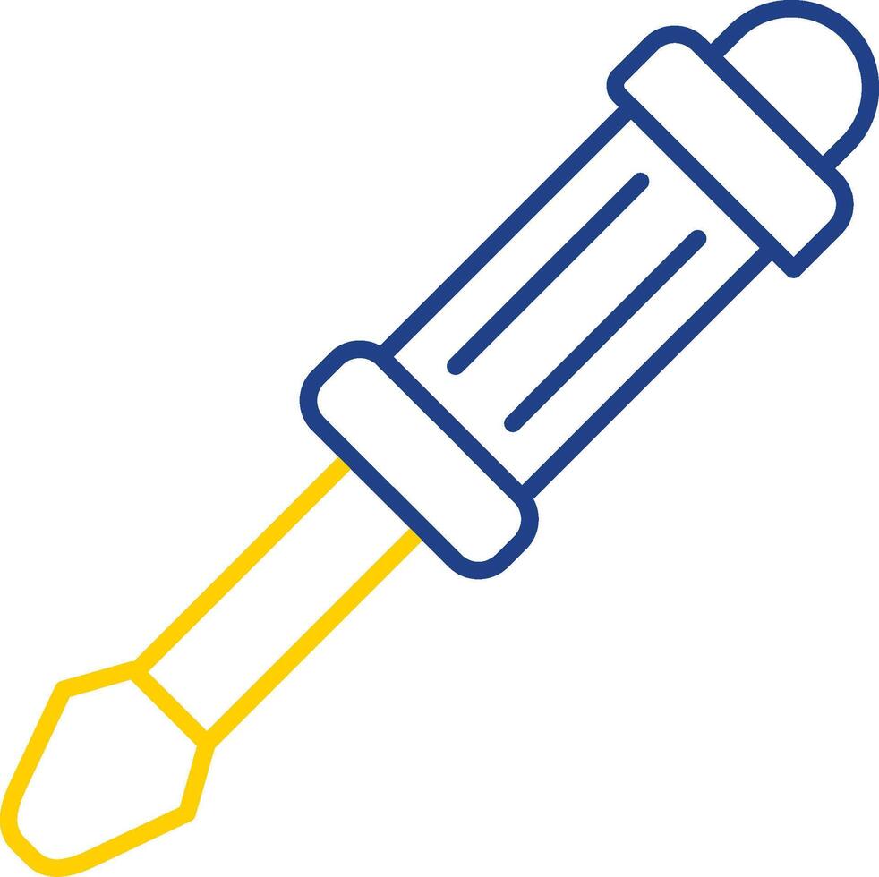 Screwdriver Line Two Color Icon vector