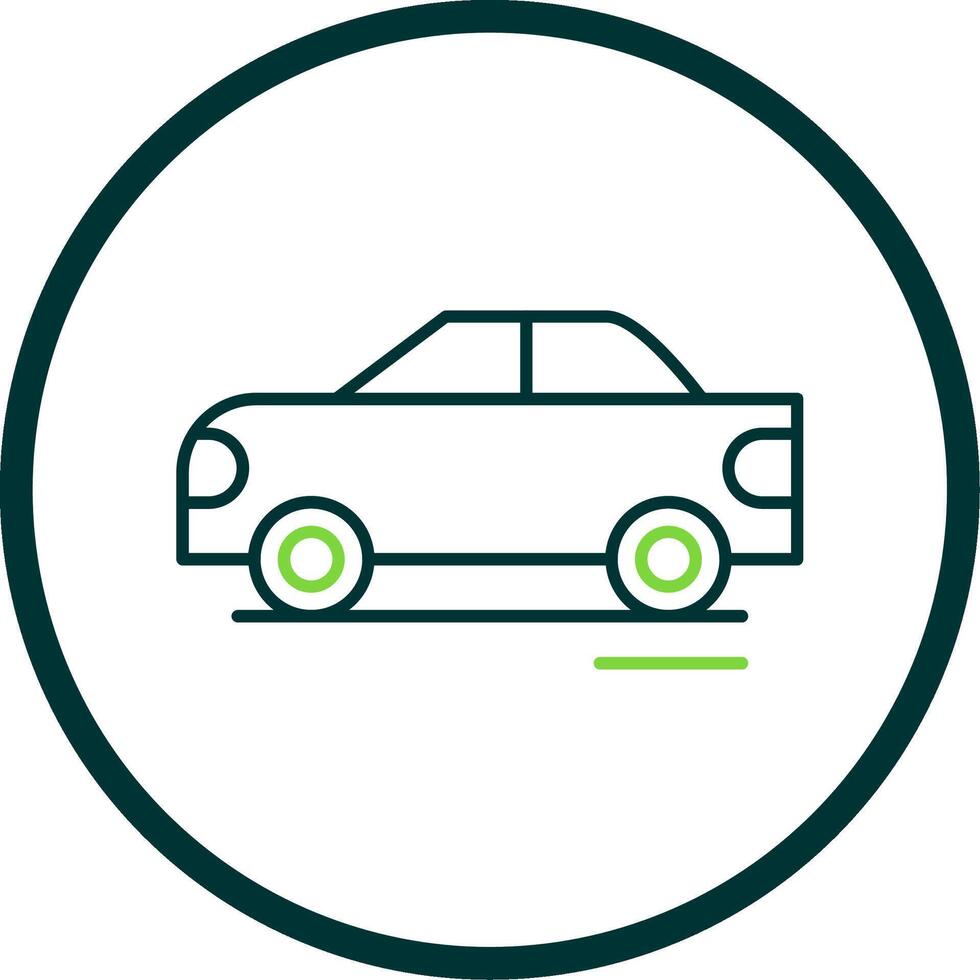 Race Car Line Circle Icon vector