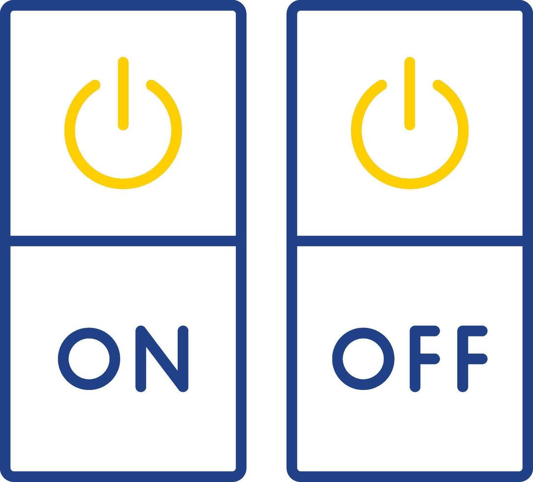 Switch Line Two Color Icon vector