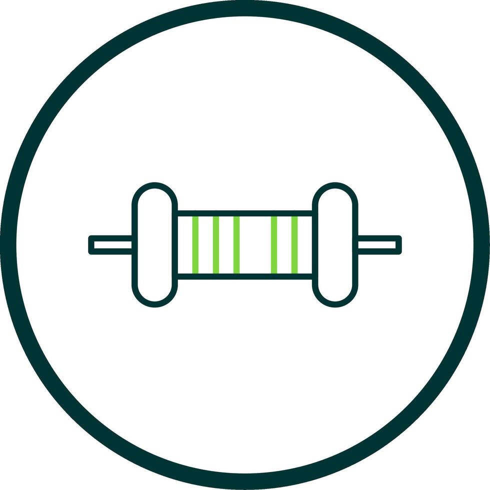 resistor línea circulo icono vector