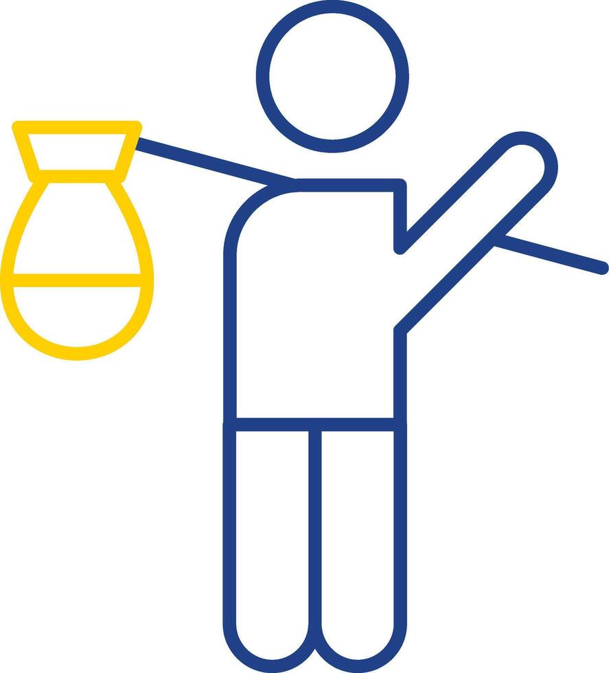 Refugee Line Two Color Icon vector