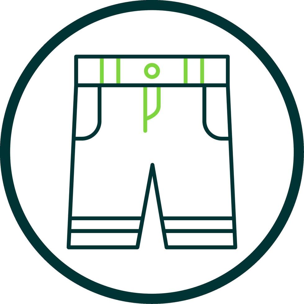 Shorts Line Circle Icon vector