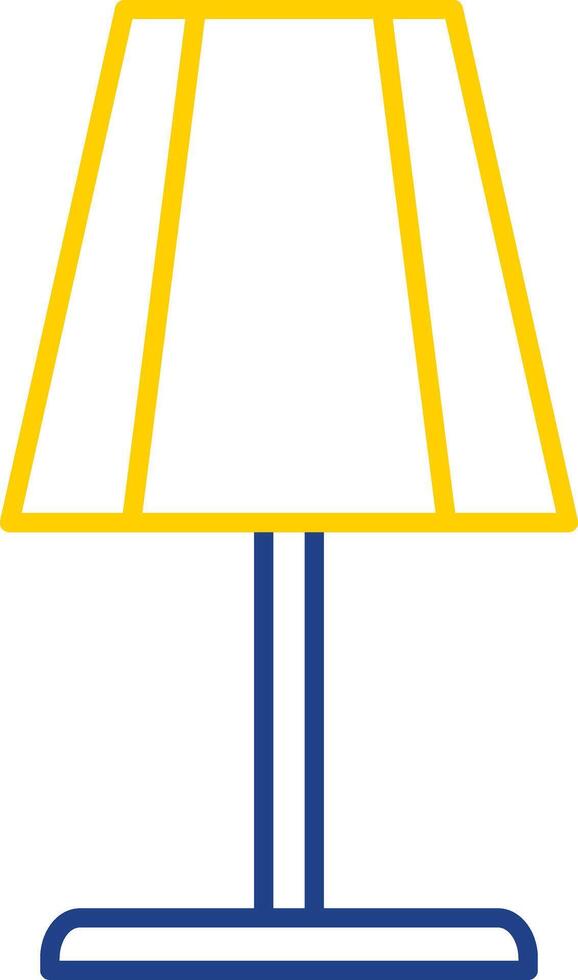 Table Lamp Line Two Color Icon vector