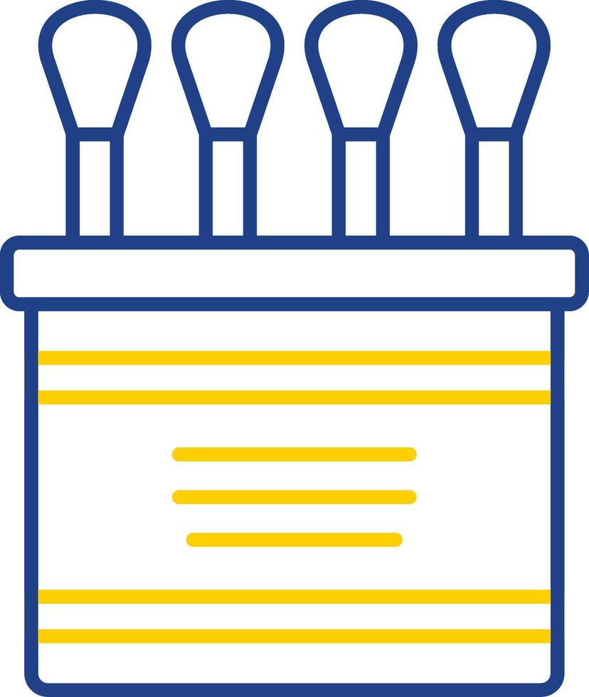 Cotton Swab Line Two Color Icon vector