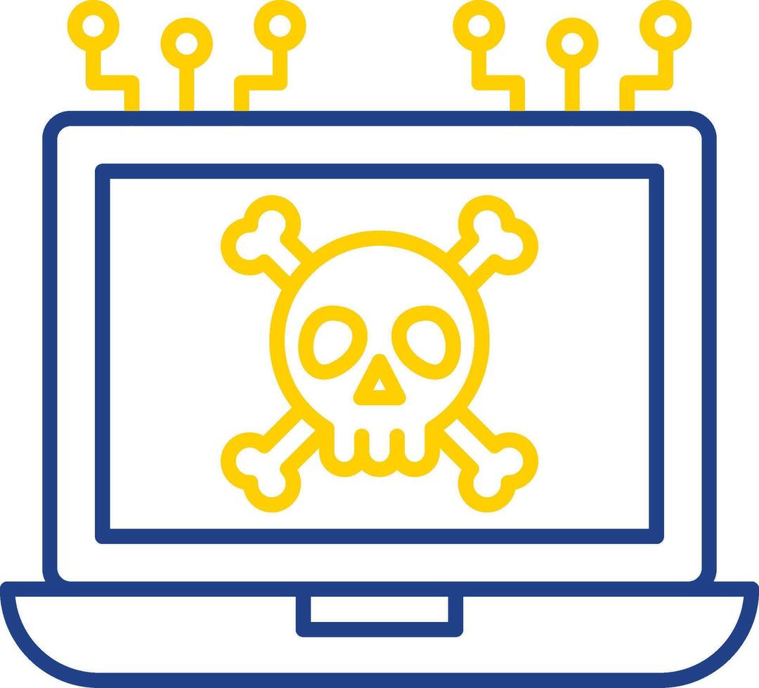 Dead Line Two Color Icon vector