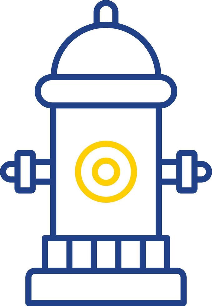 Fire Hydrant Line Two Color Icon vector