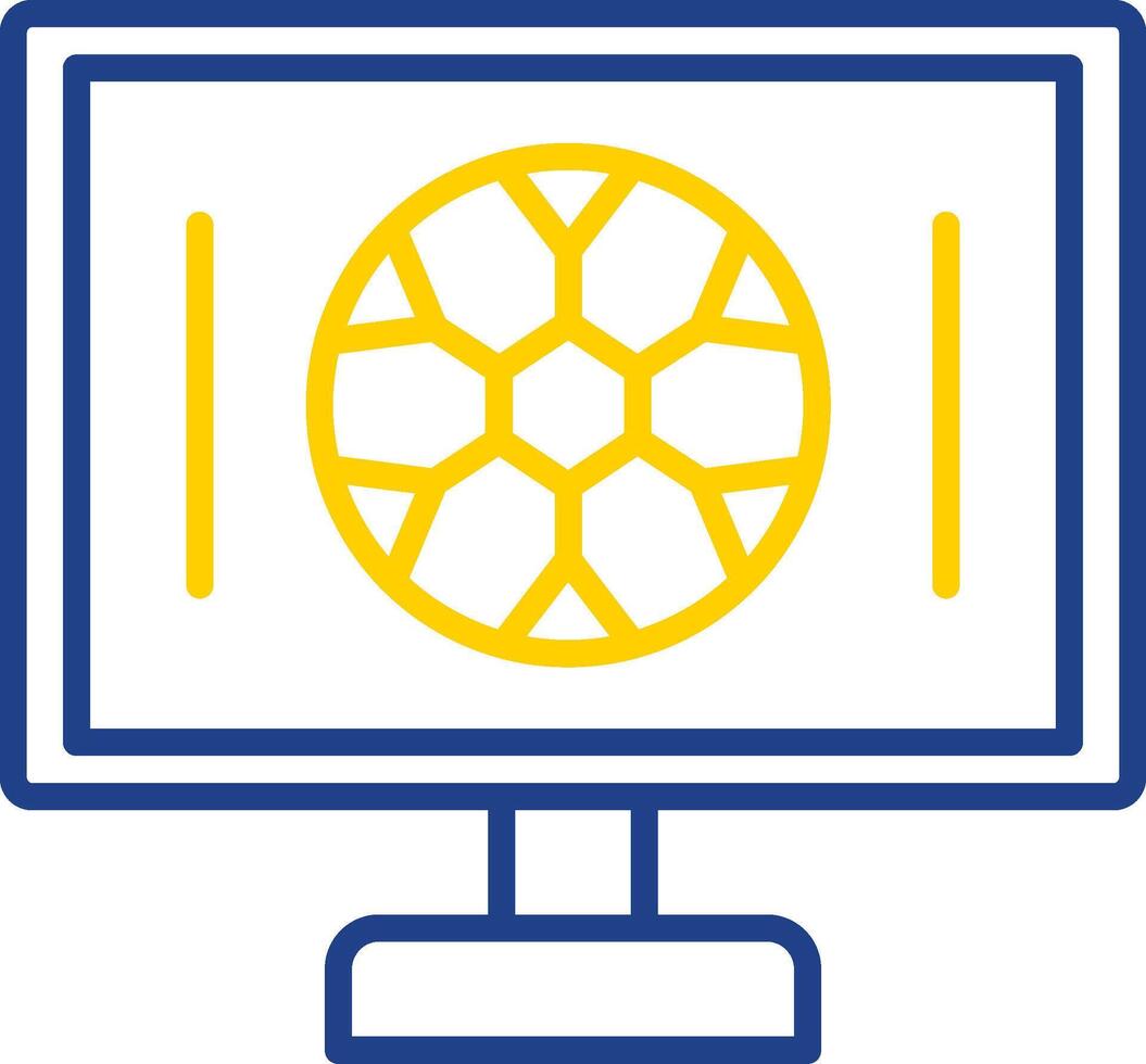 Football Match Line Two Color Icon vector