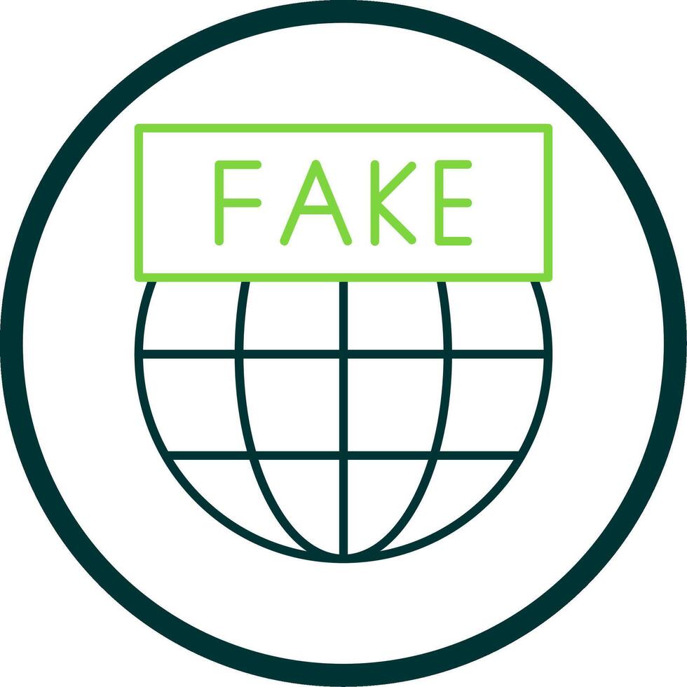 Fake News Line Circle Icon vector