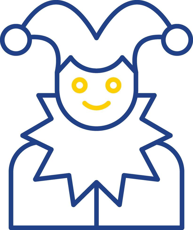 Jester Line Two Color Icon vector