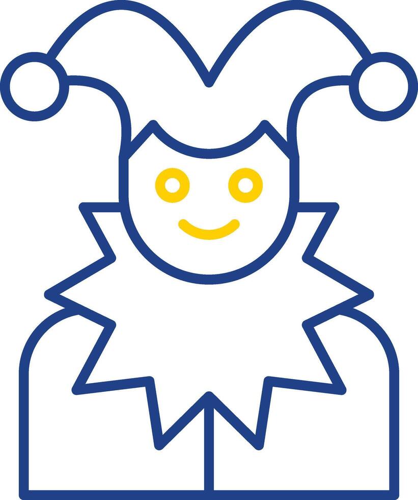 Jester Line Two Color Icon vector