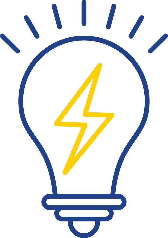 Light Bulb Line Two Color Icon vector