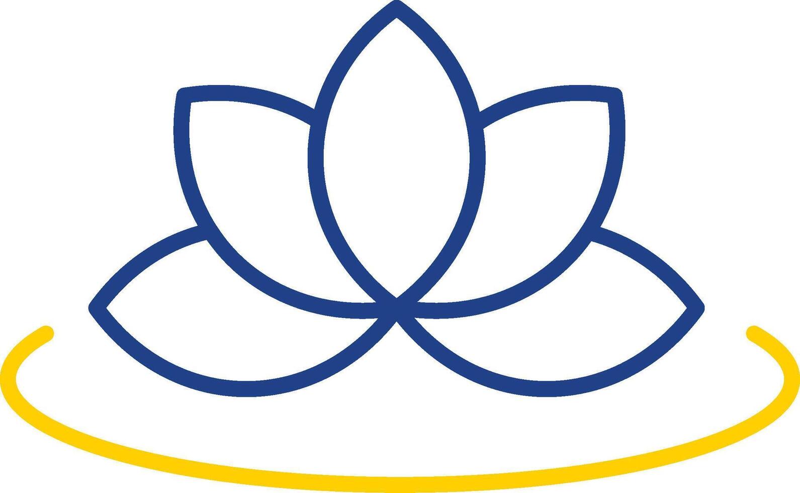Lotus Line Two Color Icon vector