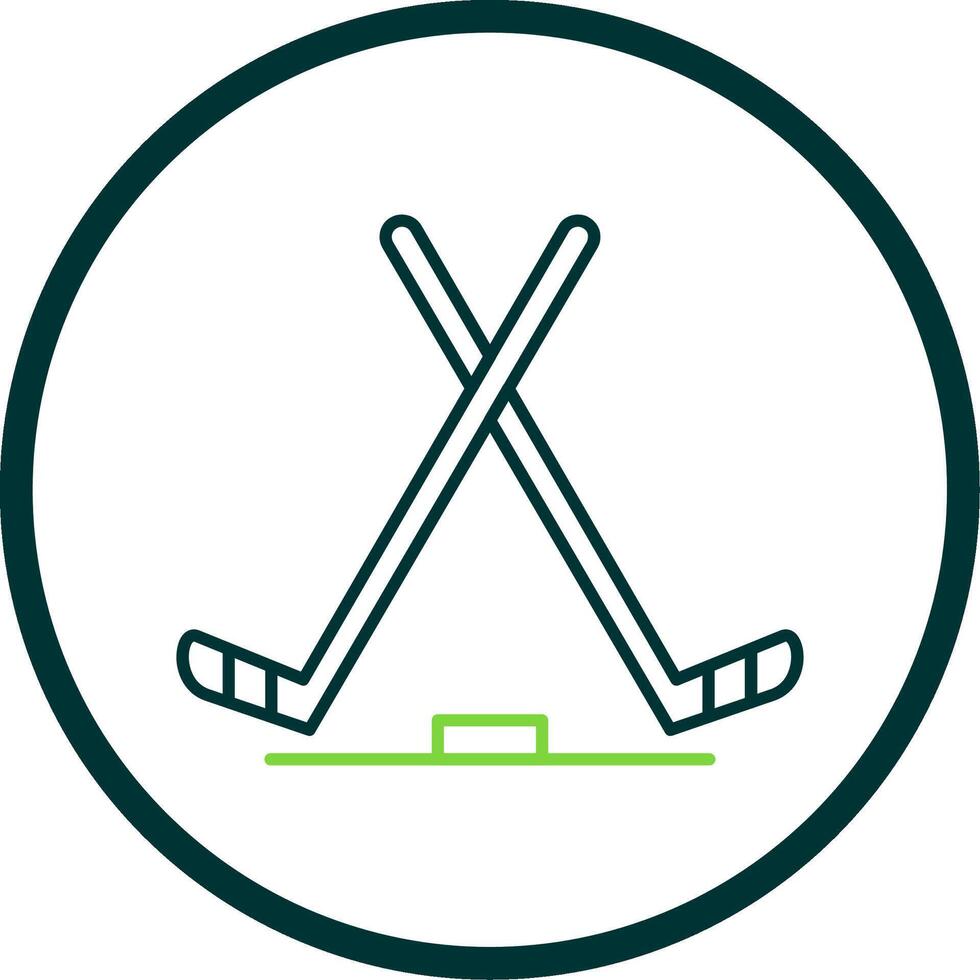 Ice Hockey Line Circle Icon vector