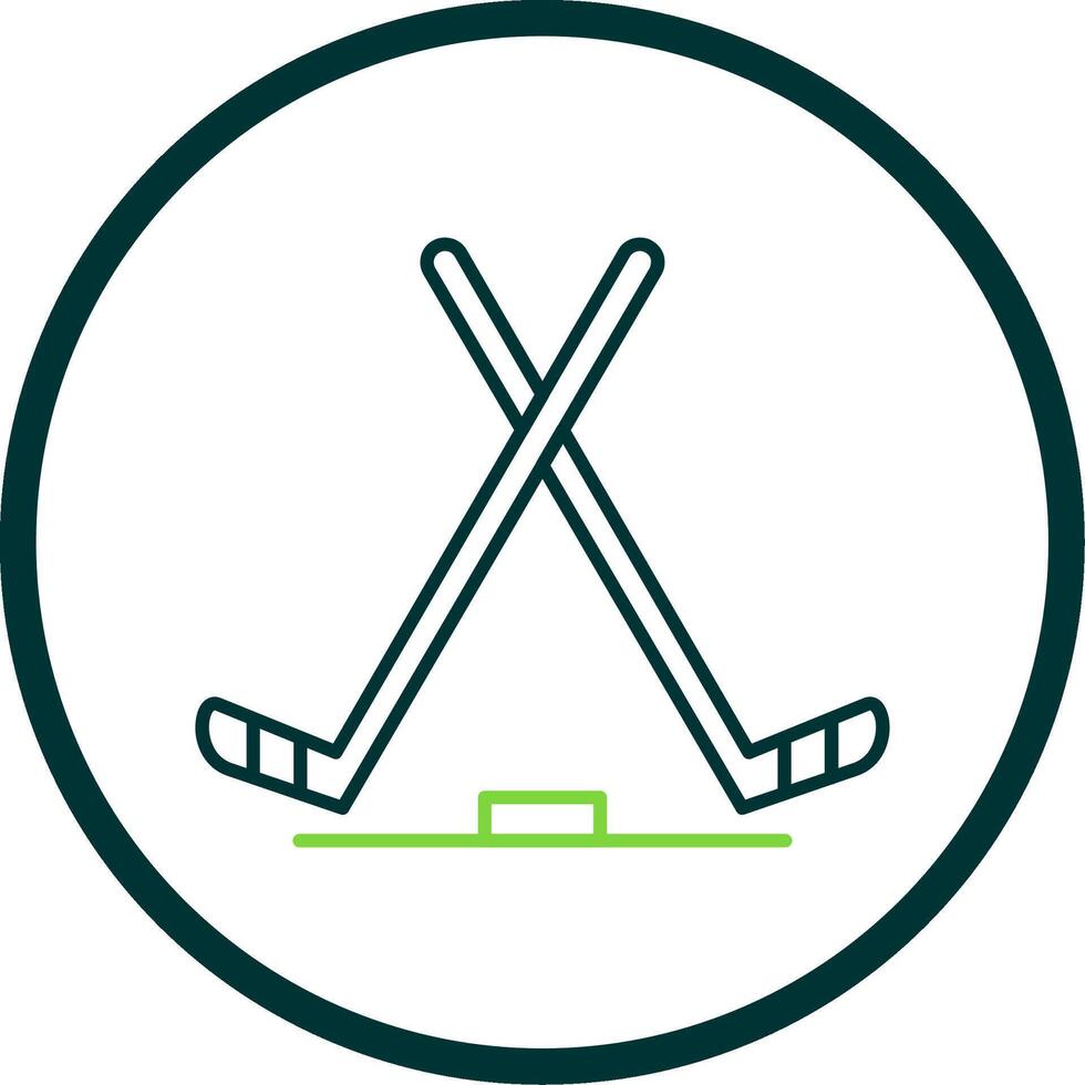 hielo hockey línea circulo icono vector