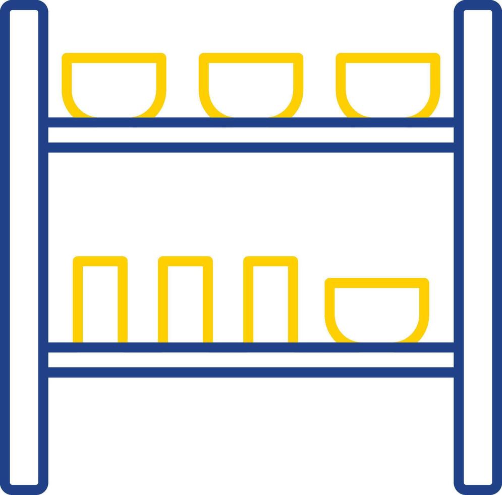 Rack Line Two Color Icon vector