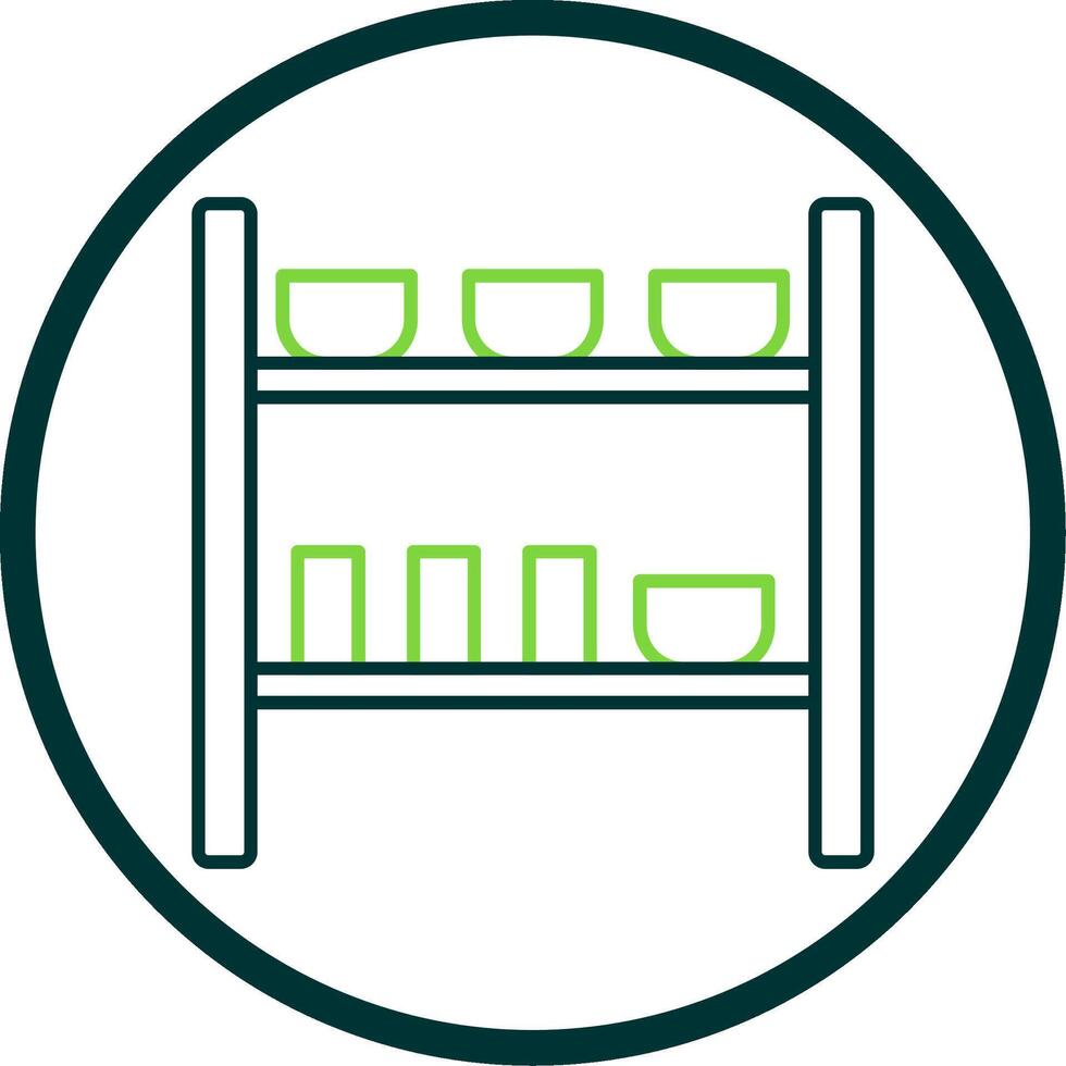 Rack Line Circle Icon vector
