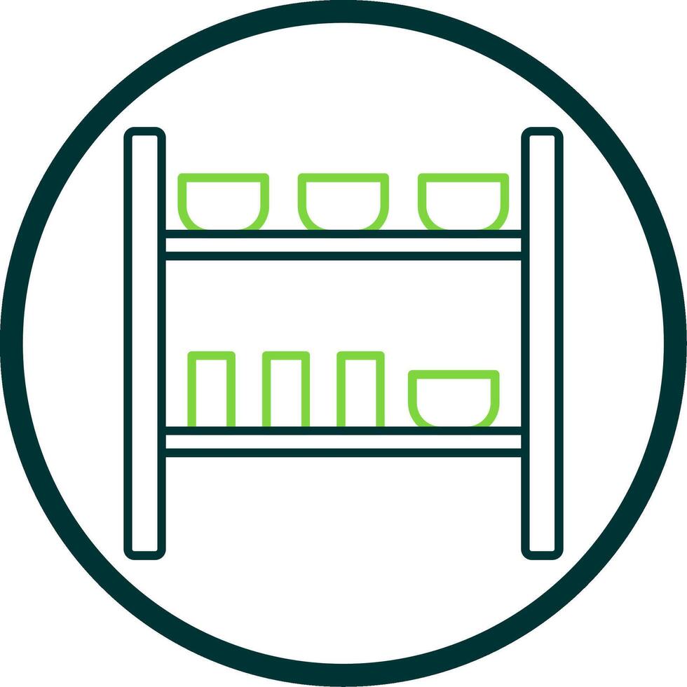 Rack Line Circle Icon vector