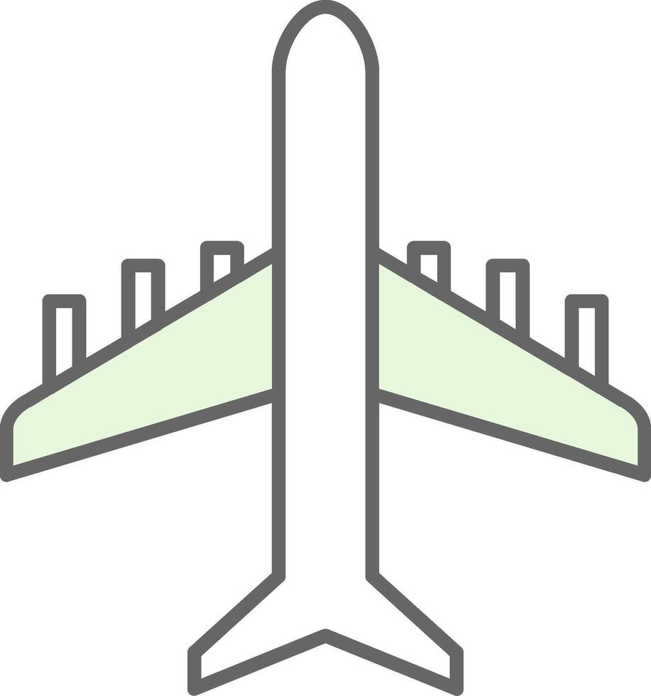 avión relleno icono vector