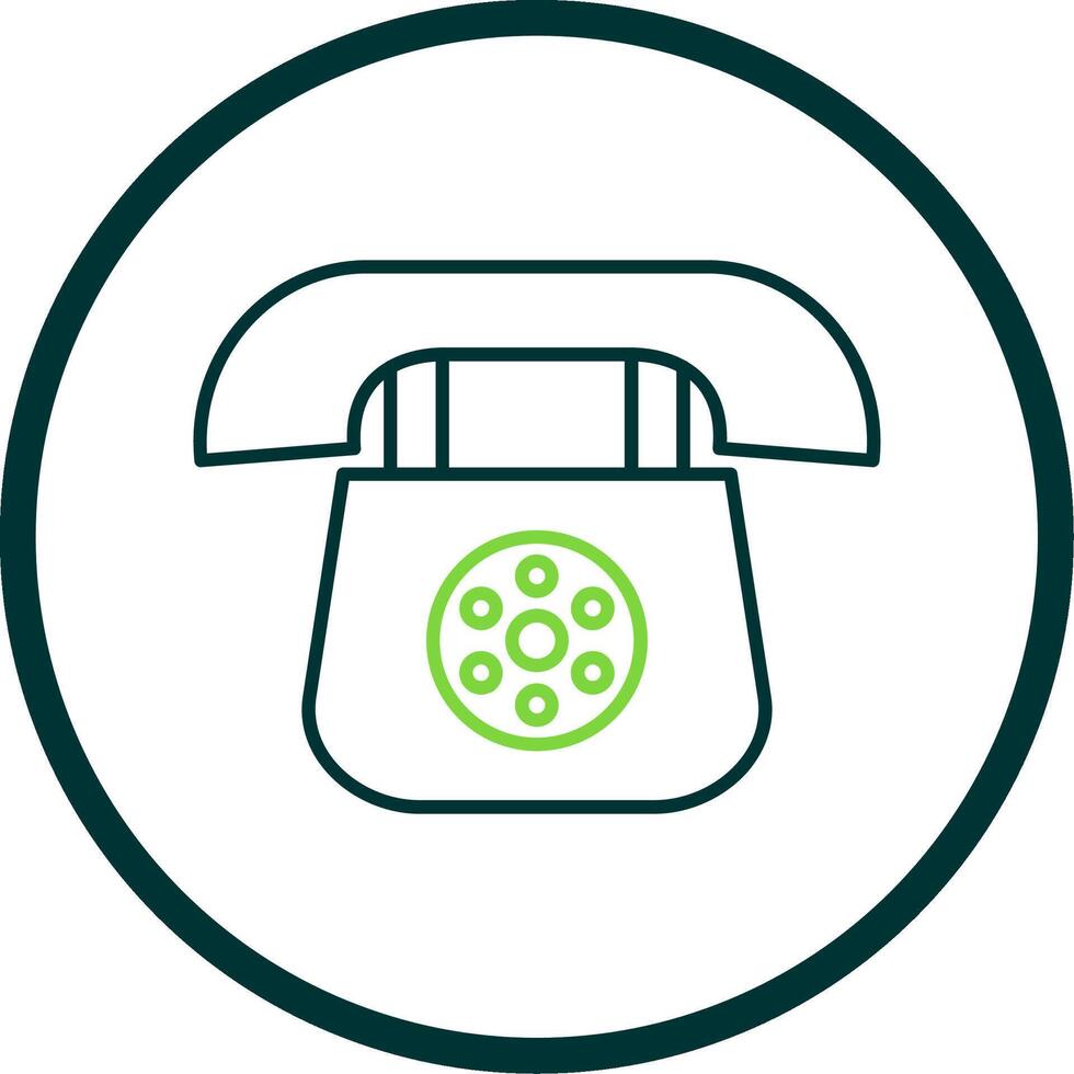 telephone Line Circle Icon vector