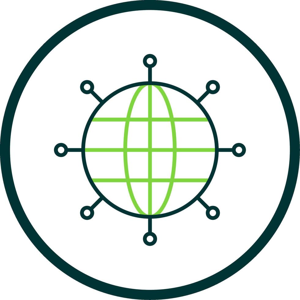 Networking Line Circle Icon vector