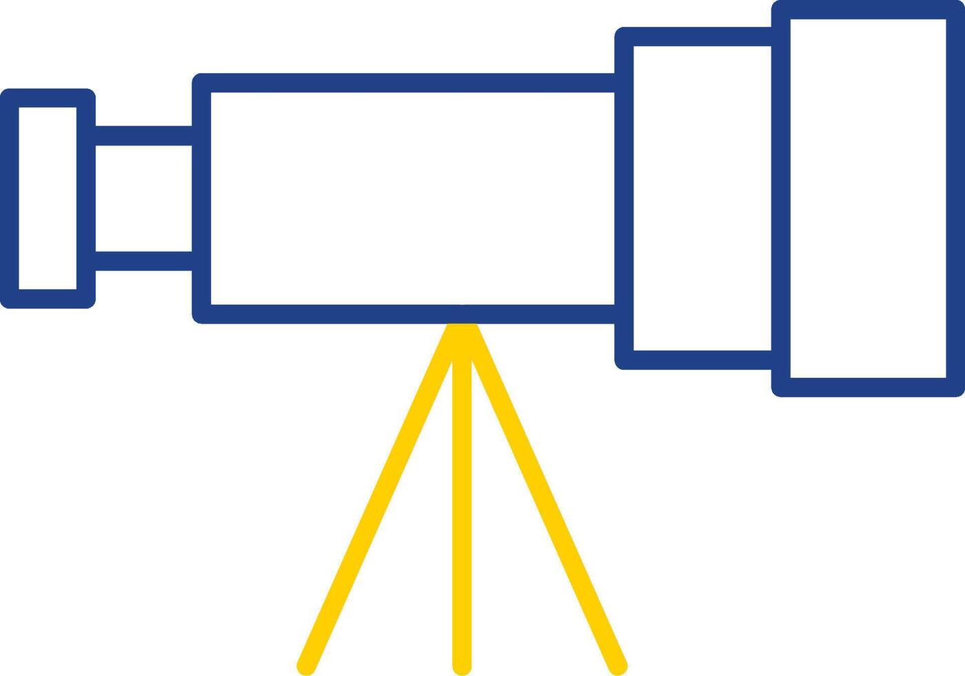Telescope Line Two Color Icon vector