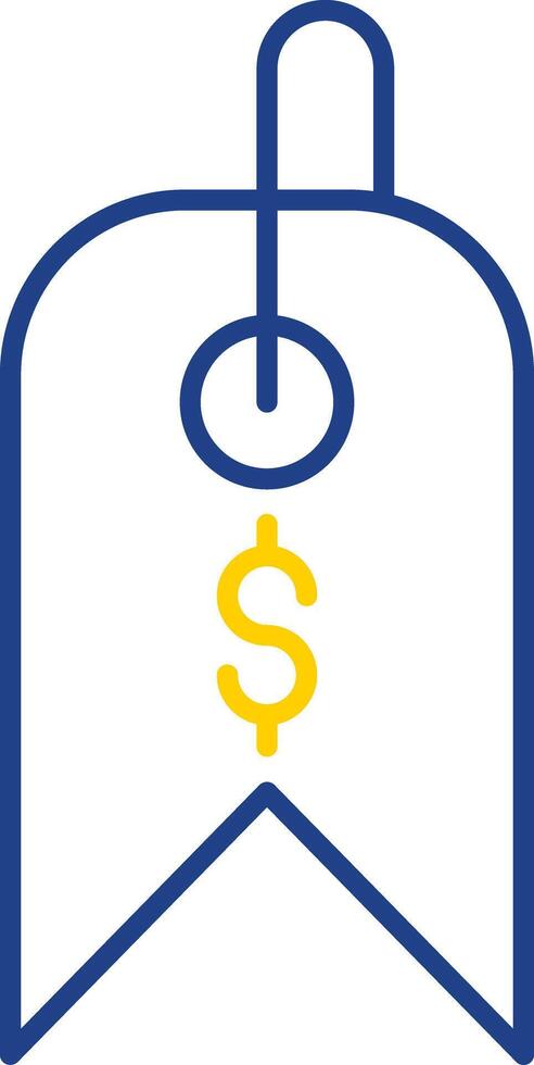 Tag Line Two Color Icon vector