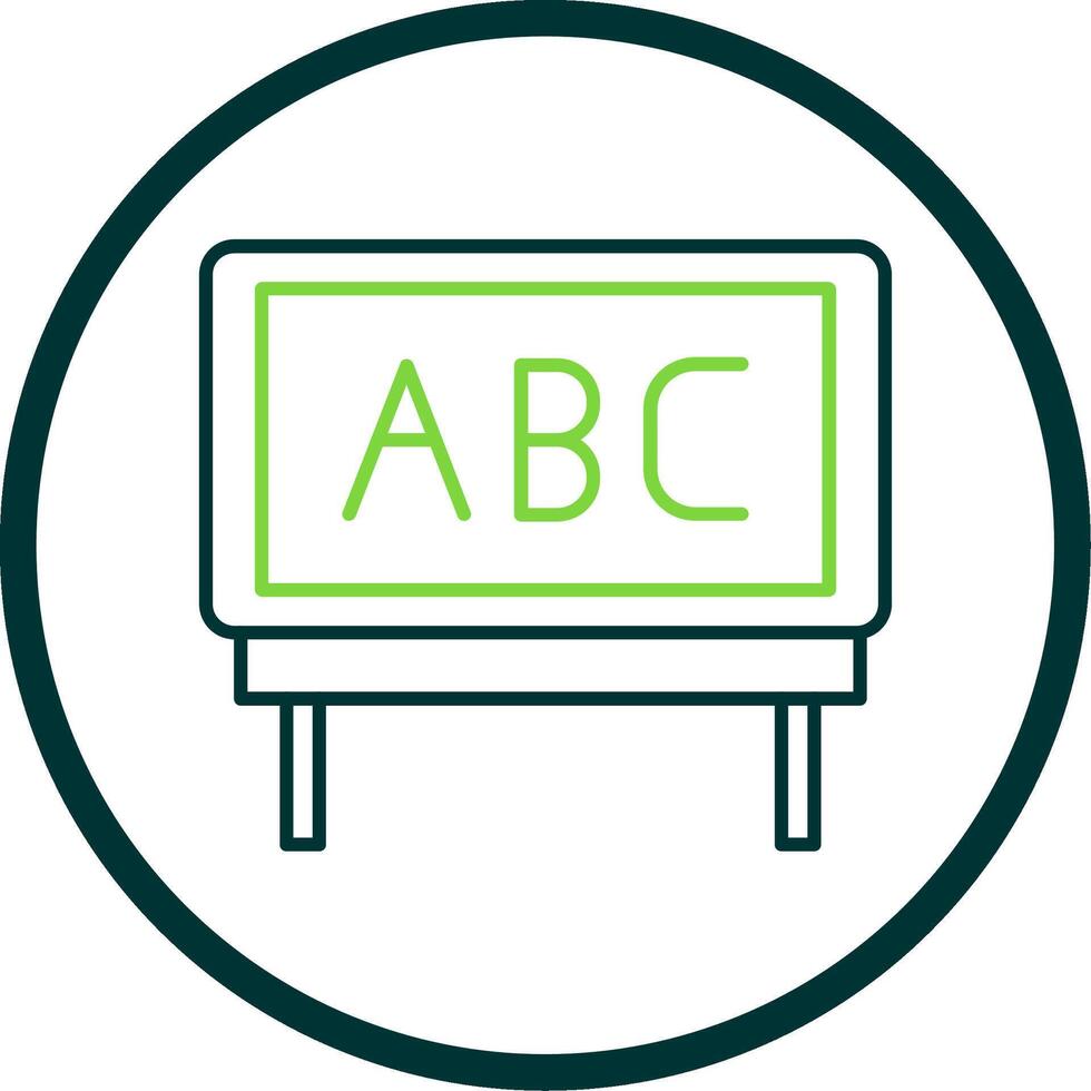 Presentation Line Circle Icon vector
