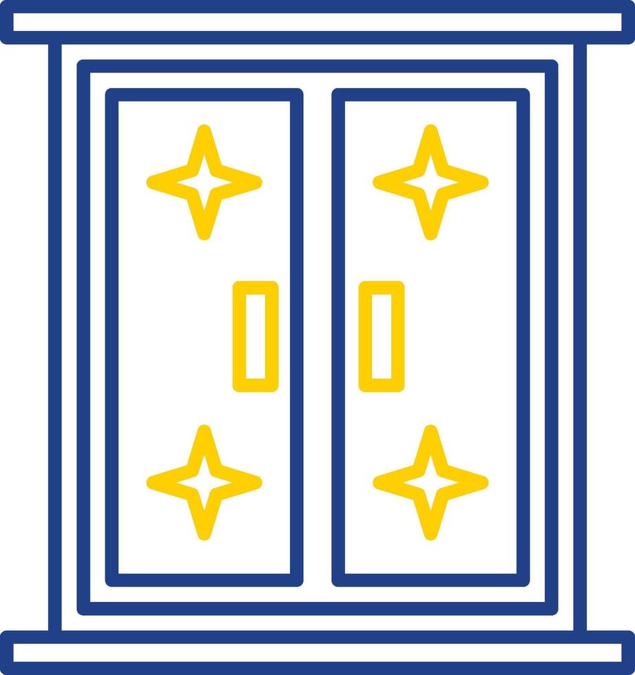 Window Line Two Color Icon vector