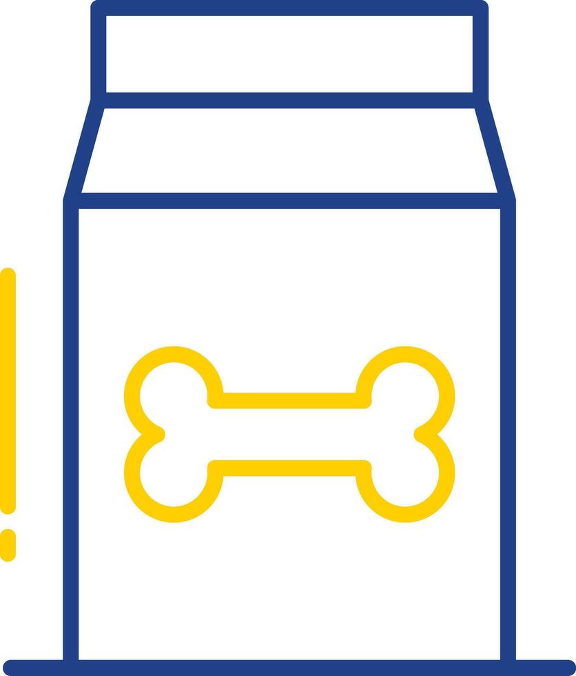 Pet Food Line Two Color Icon vector