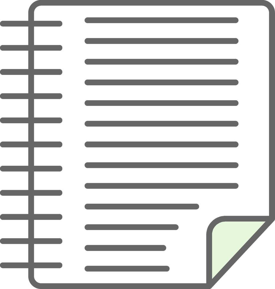 Notes Fillay Icon vector