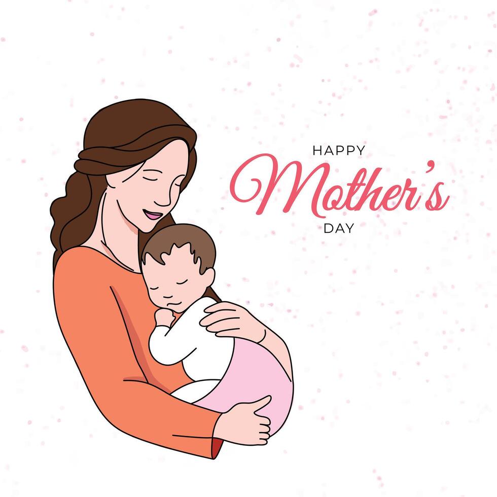 Minimalist card for Mother day, minimalist art 42829168 Vector Art at