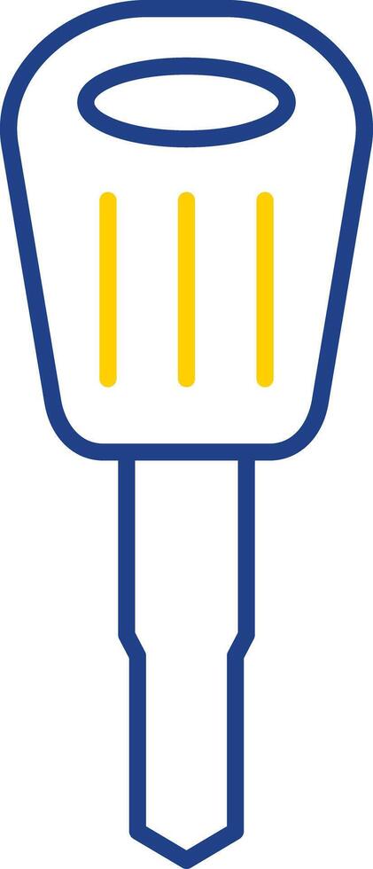 Car Key Line Two Color Icon vector