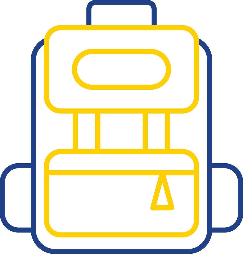 Backpack Line Two Color Icon vector