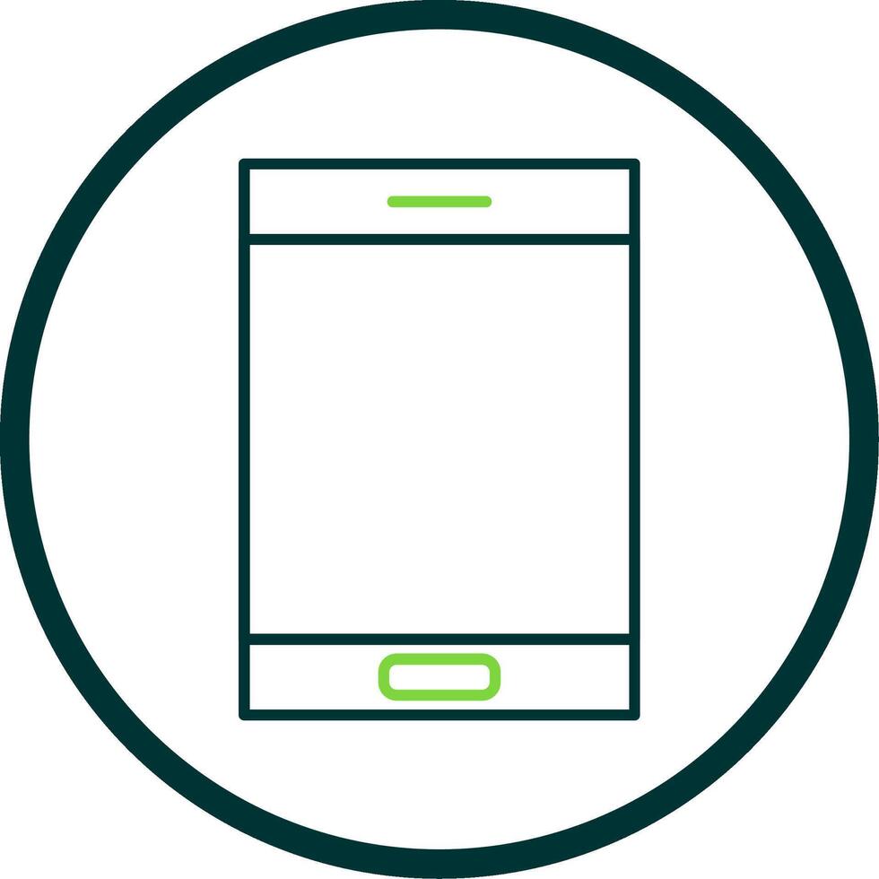 Cellphone Line Circle Icon vector