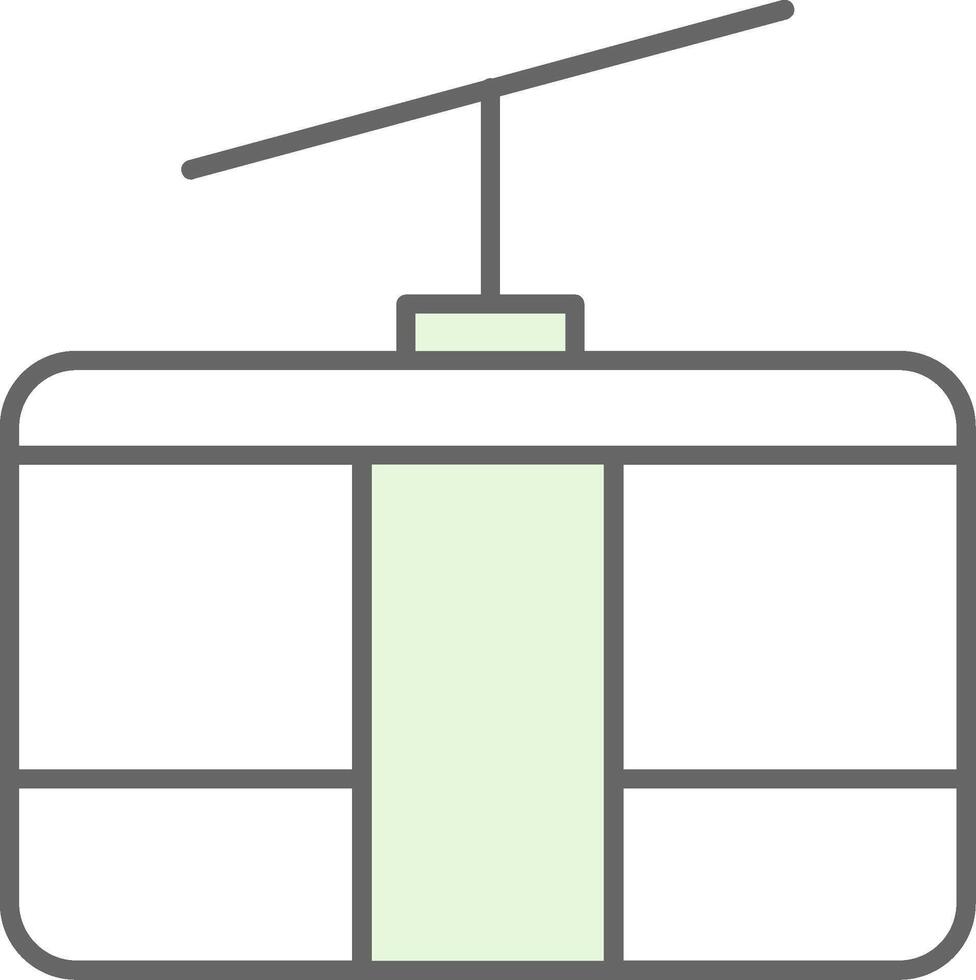 Cableway Fillay Icon vector