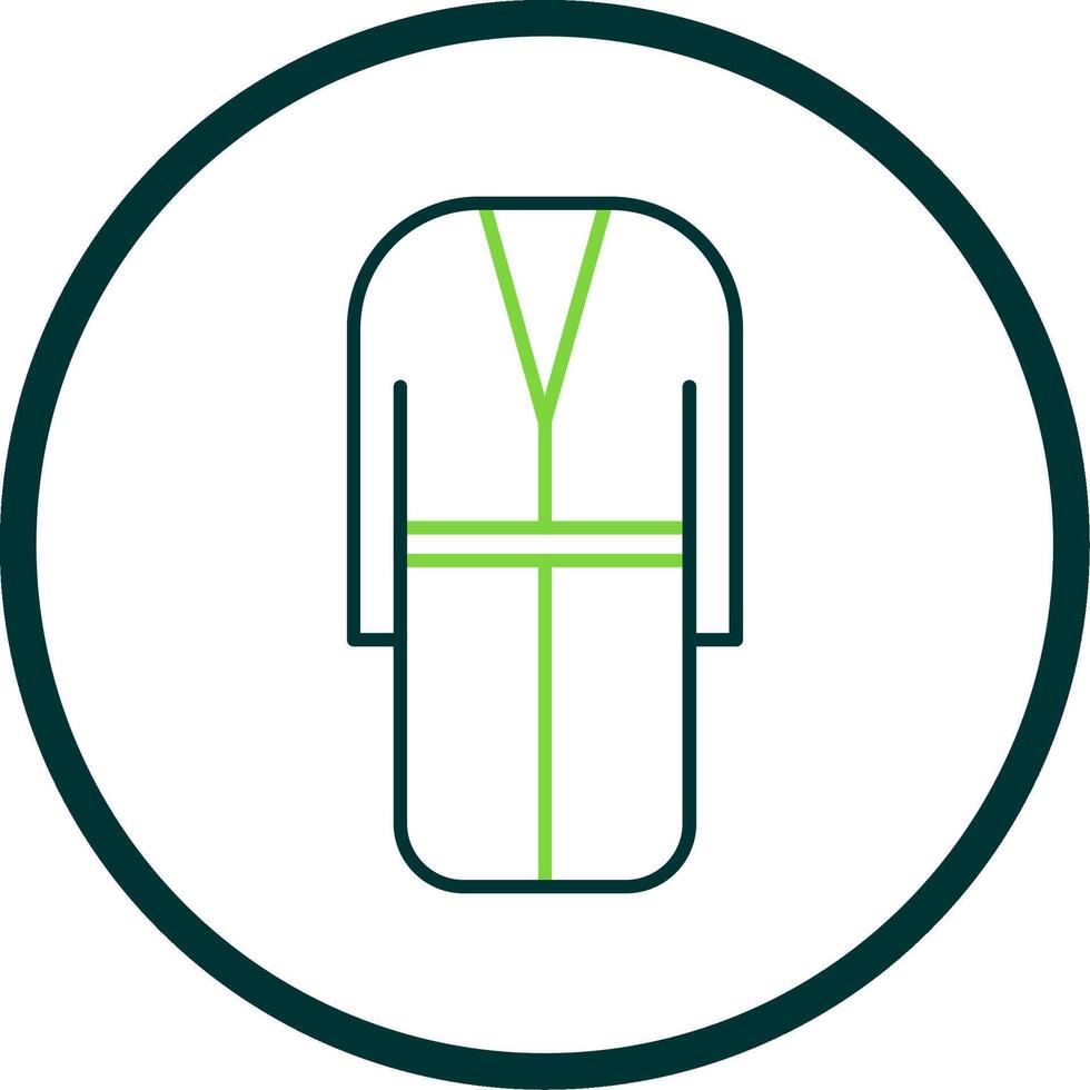 Bath Robe Line Circle Icon vector