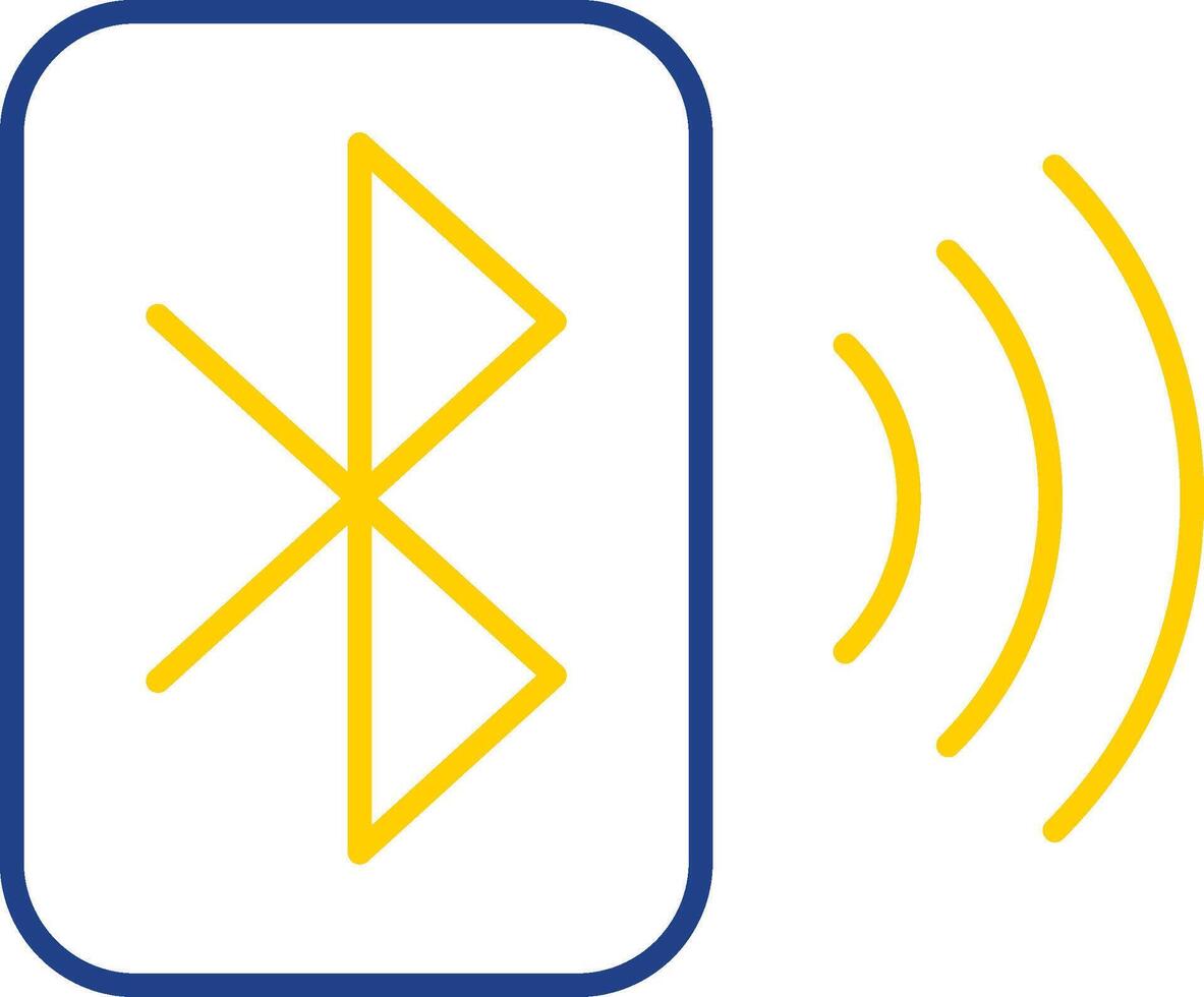 Bluetooth Line Two Color Icon vector
