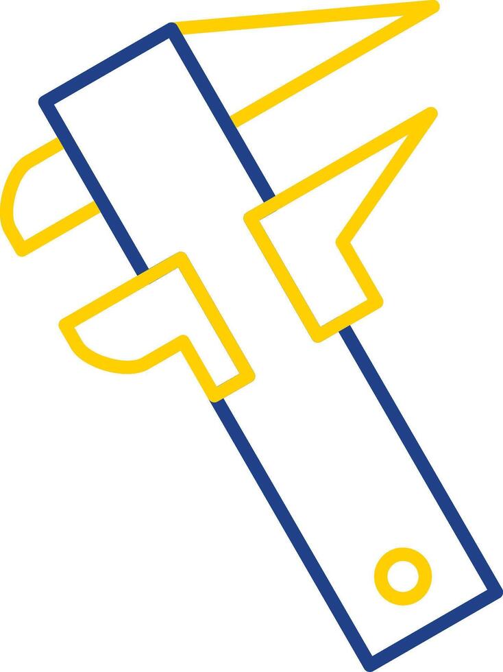 Caliper Line Two Color Icon vector