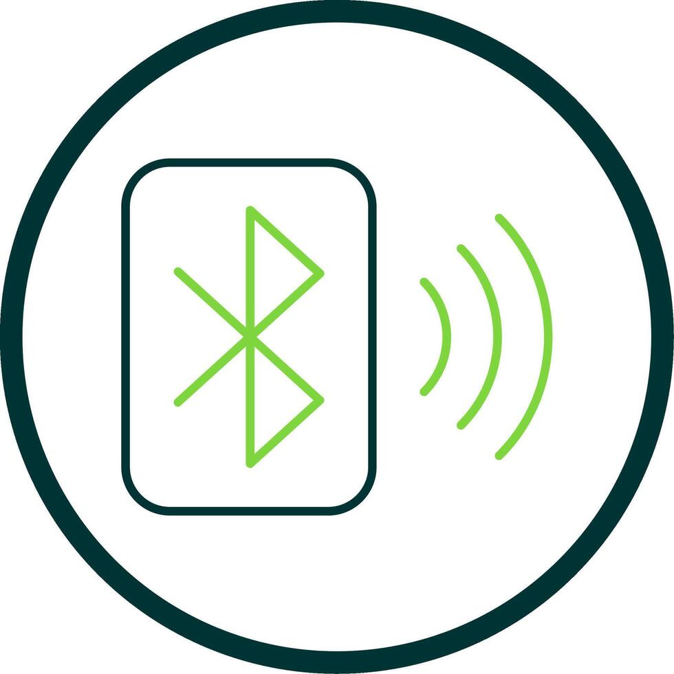 Bluetooth Line Circle Icon vector
