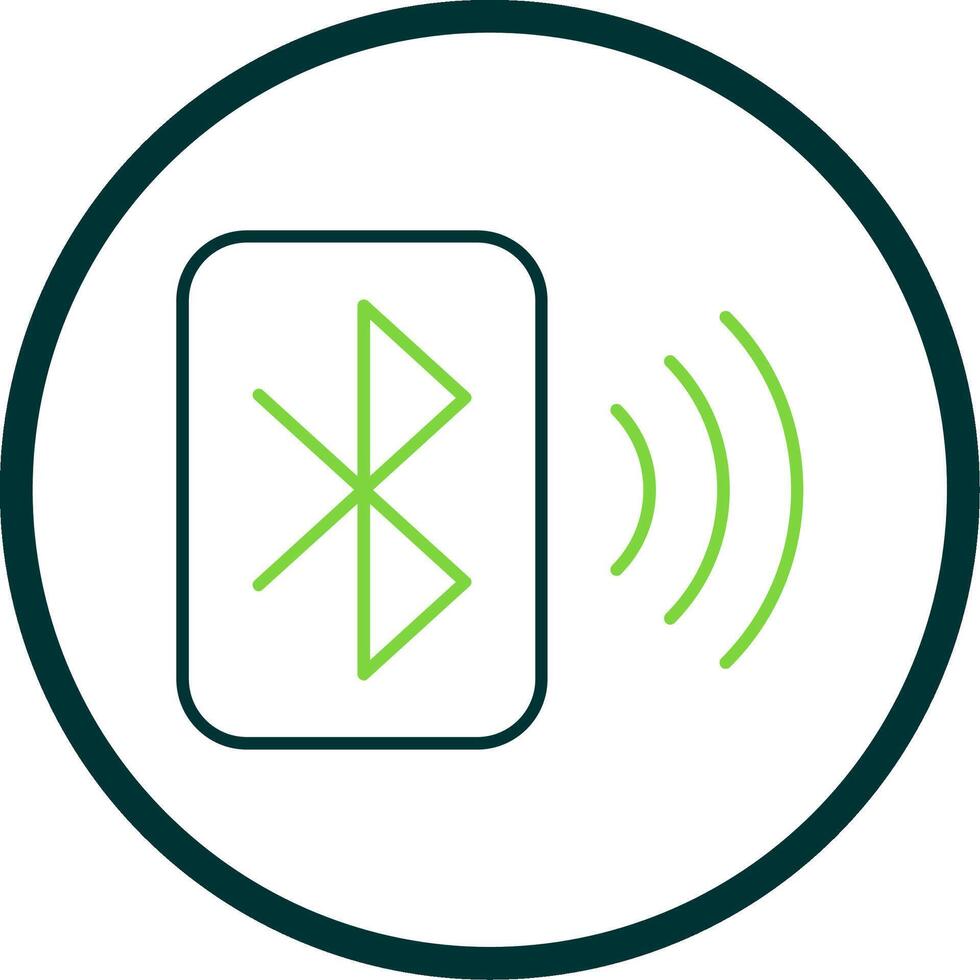 Bluetooth Line Circle Icon vector