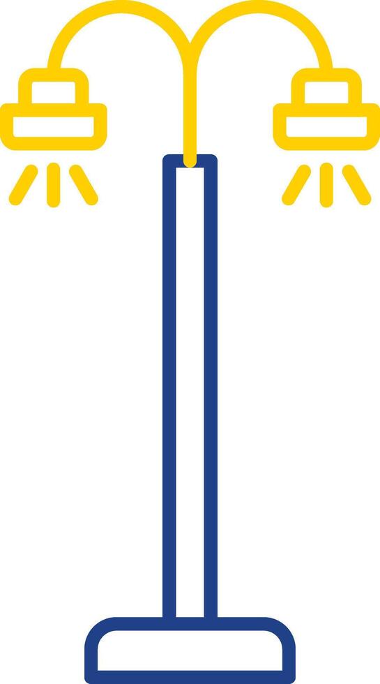 Street Lamp Line Two Color Icon vector
