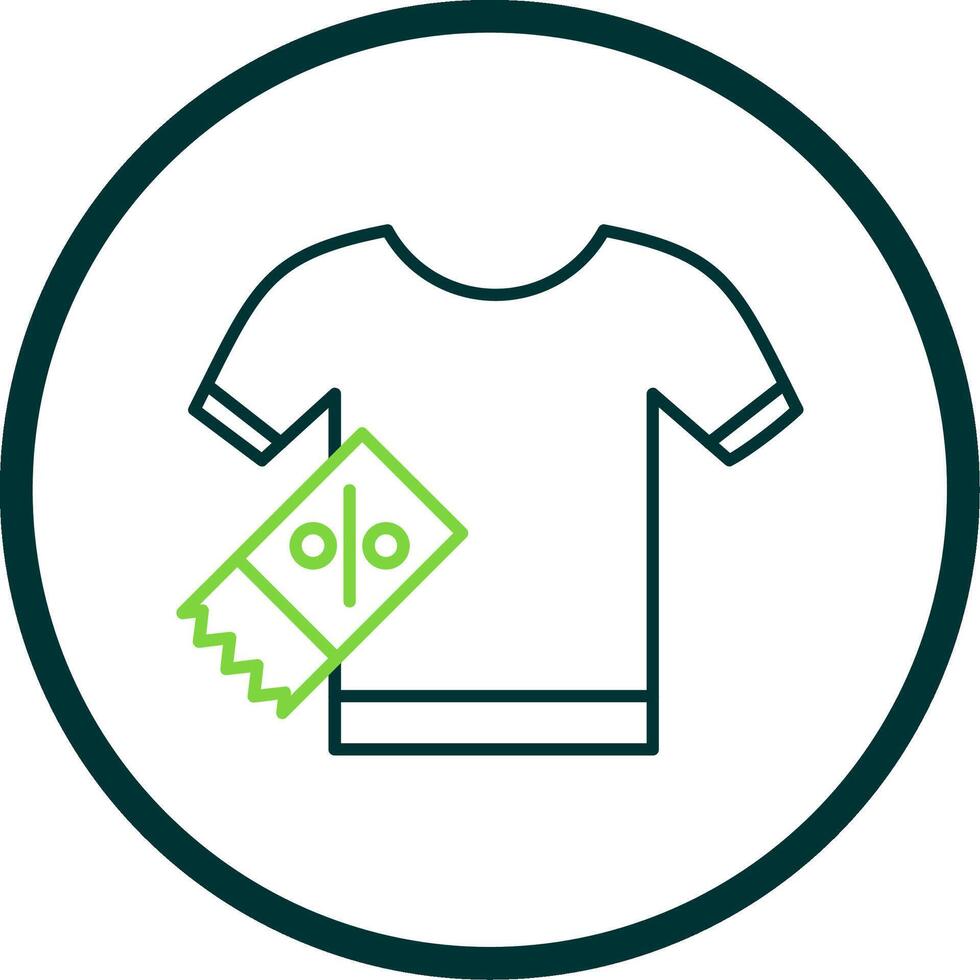 Shirt Line Circle Icon vector