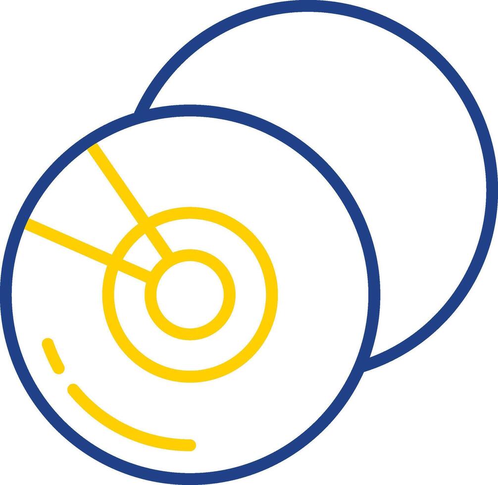 Compact Disk Line Two Color Icon vector