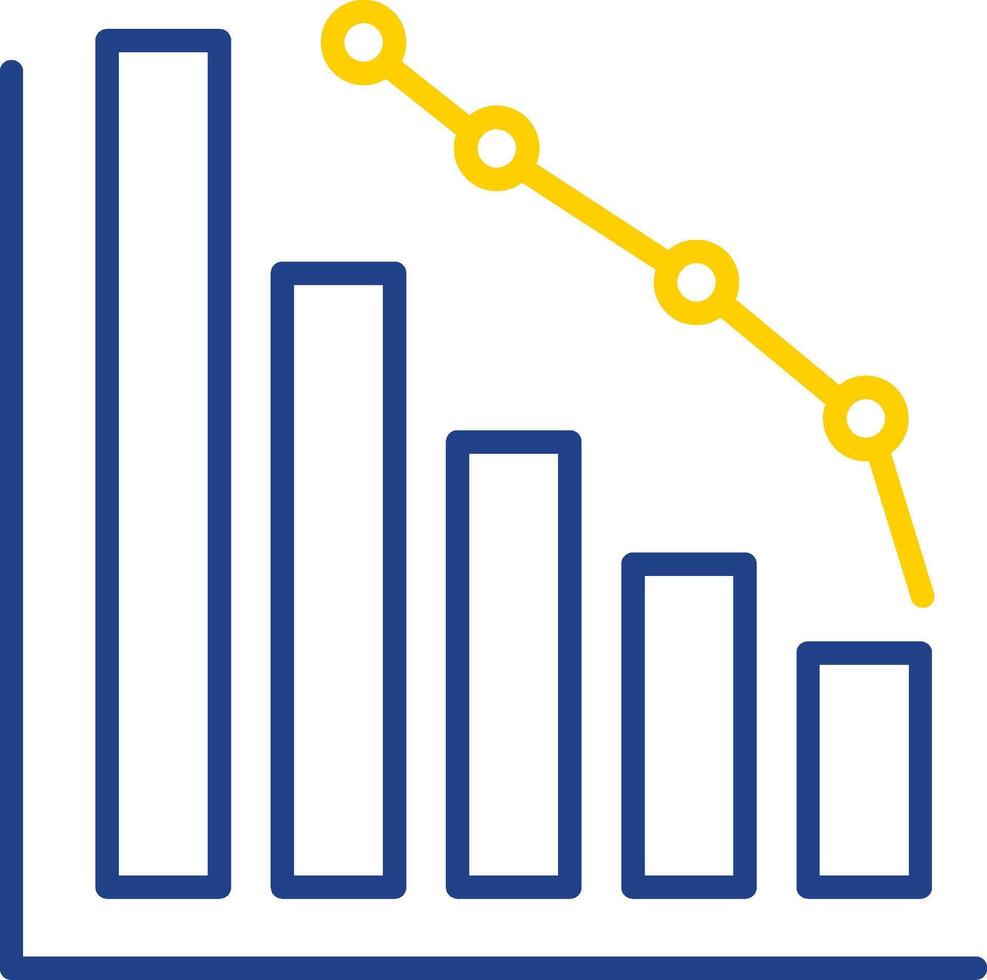 Decrease Line Two Color Icon vector