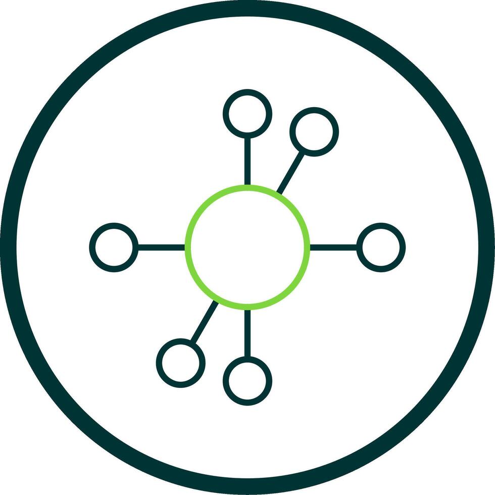 Diagram Line Circle Icon vector