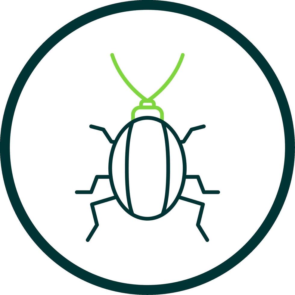 Cockroach Line Circle Icon vector