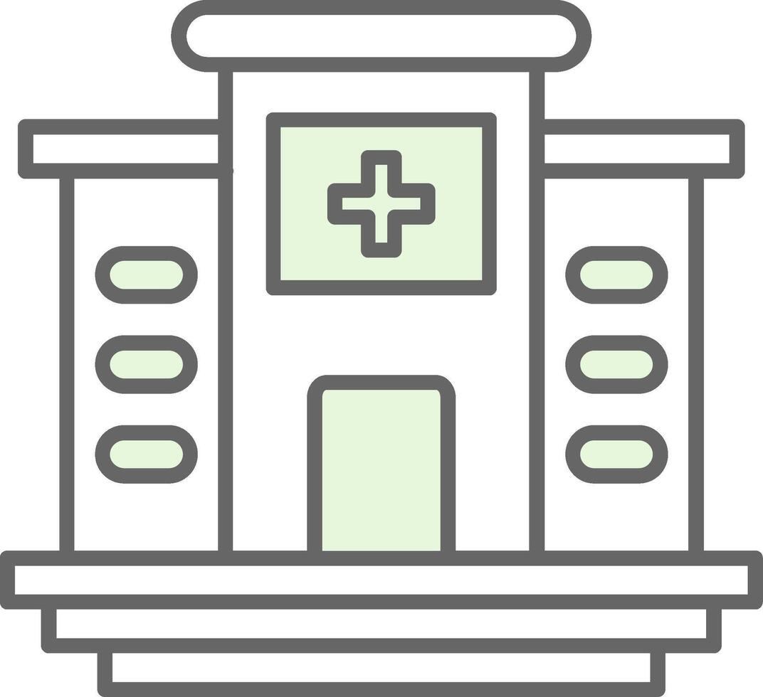 hospital relleno icono vector