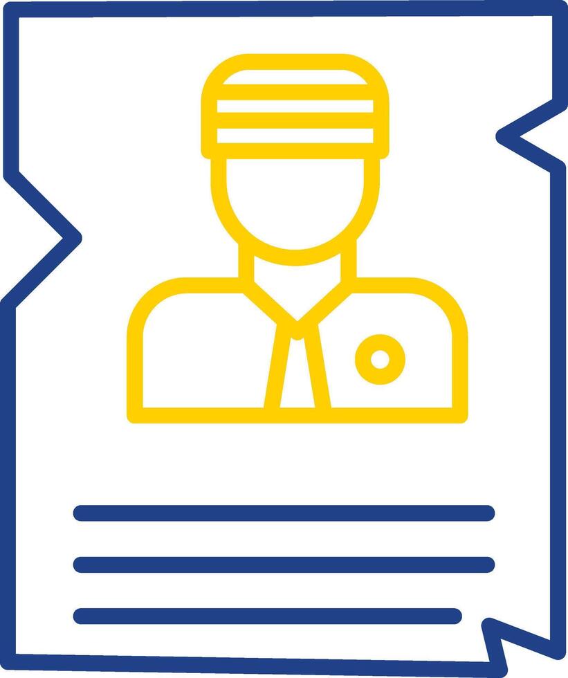 Wanted Line Two Color Icon vector