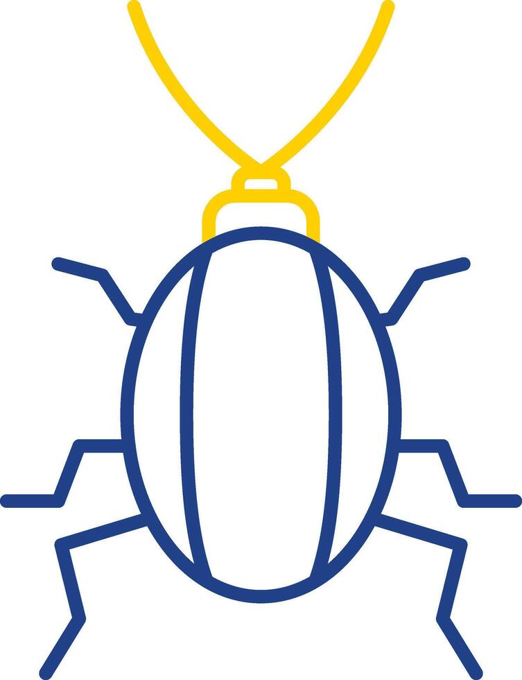 Cockroach Line Two Color Icon vector