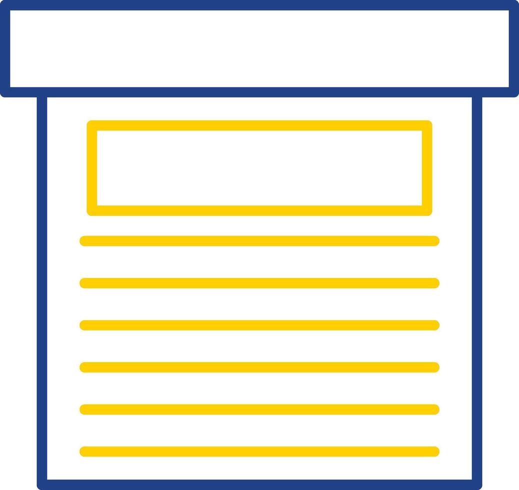 Storage Box Line Two Color Icon vector